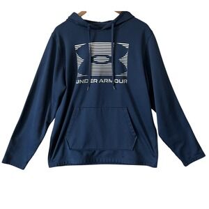 Under Armour Mens Hoodie Loose Fit Sweatshirt Navy Blue Large